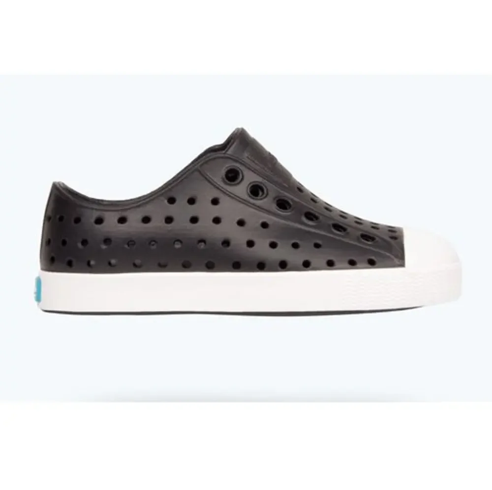 Native Kids Jiffy Black Shell White Jefferson Classic Slip On Shoes Size C6